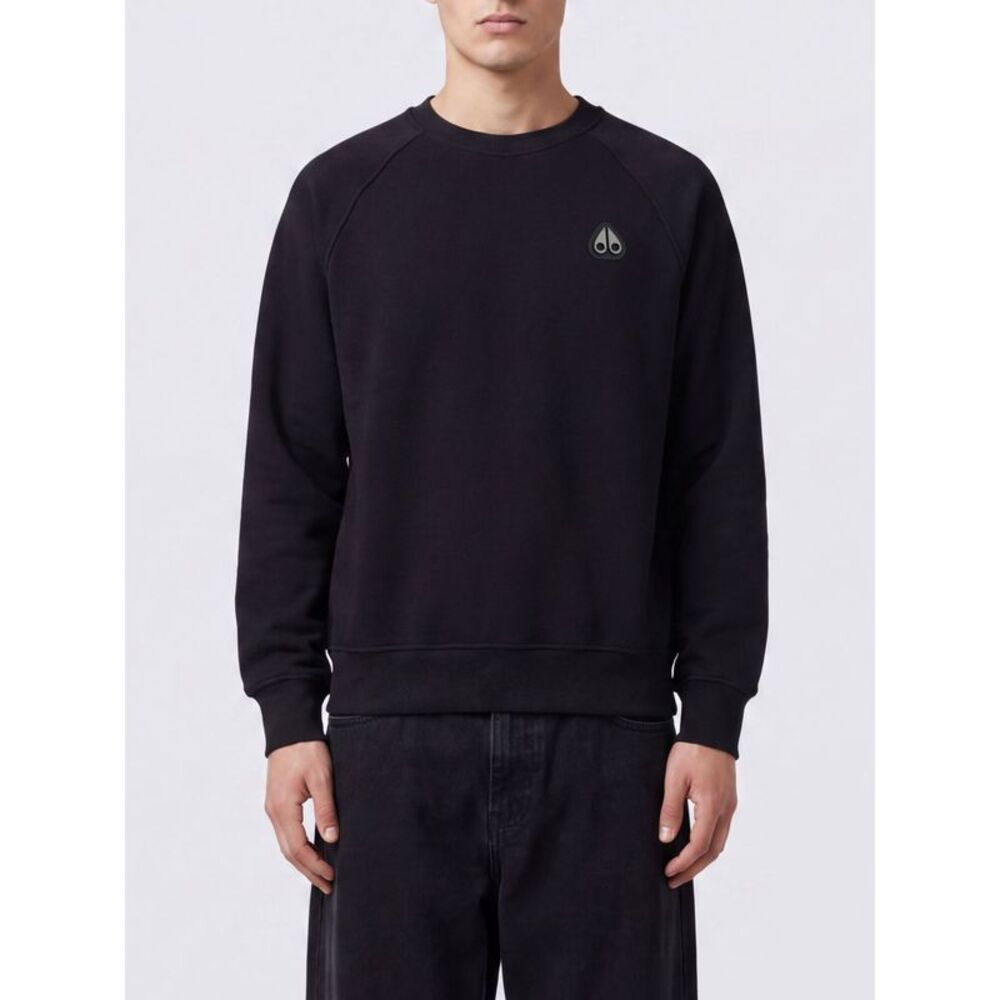 Moose Knuckles Men Crew Neck Cotton Jumper Moose Knuckles With Contrast Logo